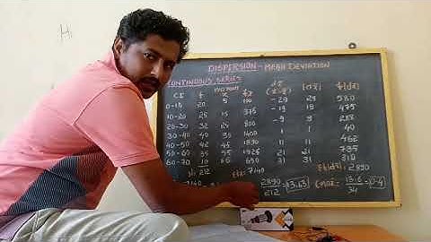 STATISTICS -20. Mean Deviation, Calculations for continuous series (OM MADHAVA TUTORIAL