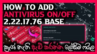 [💸] HOW TO ADD ANTIV!RUS BUTTONS ON 2.22.17.76 BASE || FOR YO,FM,GB,AERO || #ch_modz || EASY TO ADD