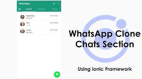 ionic UI, WhatsApp Clone Part 1 - Chats Section