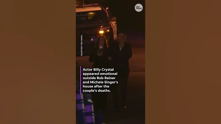 Billy Crystal outside Rob Reiner's home following his death