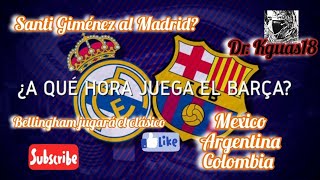 Horarios del clásico de España en latino américa #live #realmadrid #barcelona