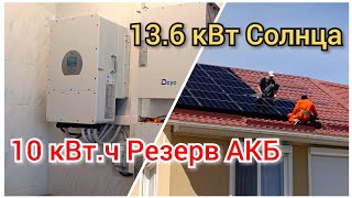 Гибридная СЭС с НУЛЯ от А до Я / Строим в Одессе солнечную станцию с АКБ, Deye 3 фазы. Solar Color
