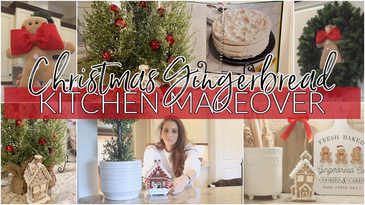 *2022* CHRISTMAS DECORATE WITH ME | GINGERBREAD THEME | First time decorating in this kitchen