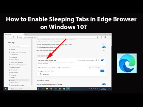 How to Enable Sleeping Tabs in Edge Browser on Windows 10?