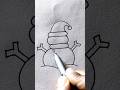 Easy Snowman Drawing 