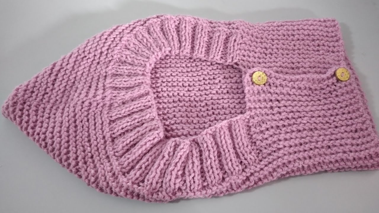 CAPUZ  COM GOLA... tricô....infantil....  + -   3 a 10  anos  ....  fácil....