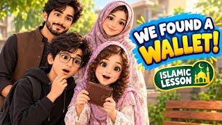 Hania & Asim: The Lost Wallet 💰 | Islamic Story for Kids | Honesty & Amanah | Episode 1