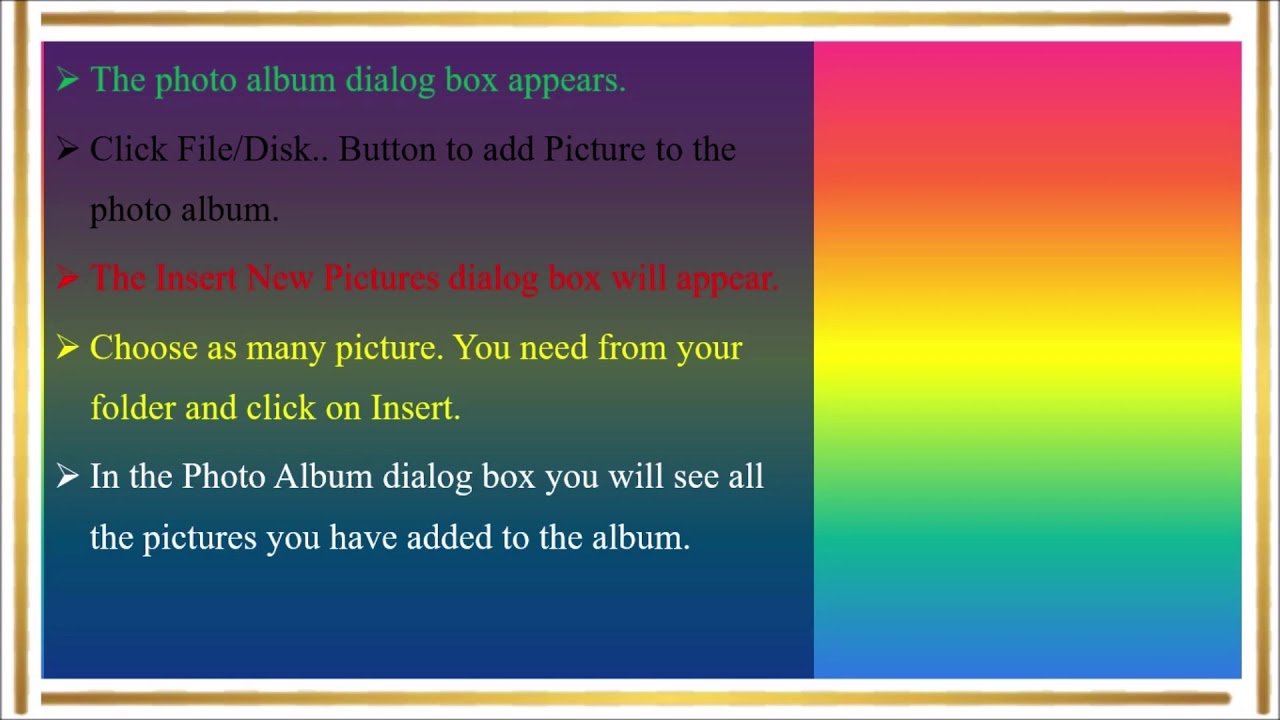 Ch 5 Creating a Photo Album Class 6 Computer Science - YouTube
