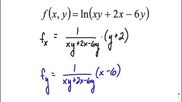 Partial Derivatives | Natural Log