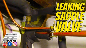 Leaking saddle valve in Minneapolis Home Inspection