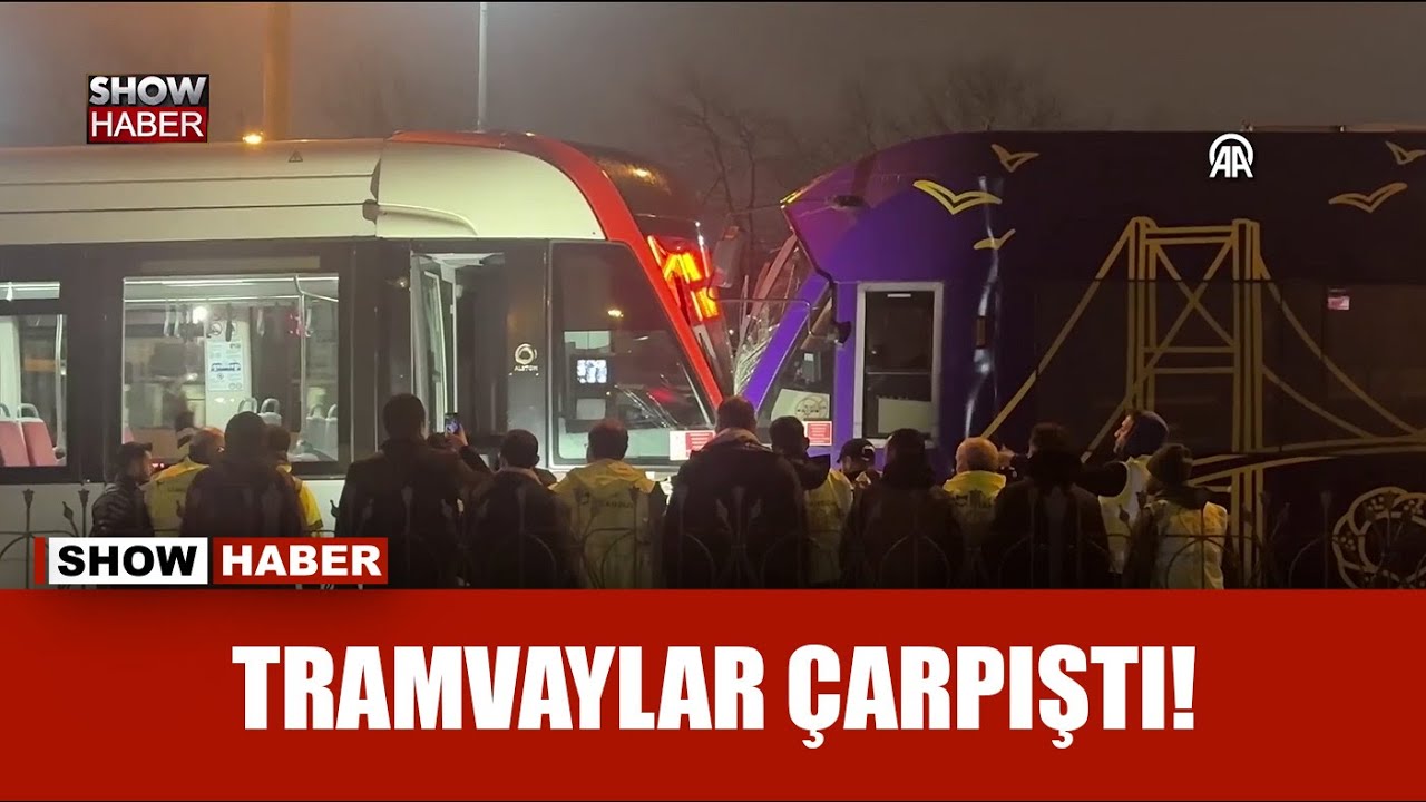 Zeytinburnu'nda iki tramvay kaza yaptı, seferler aksadı