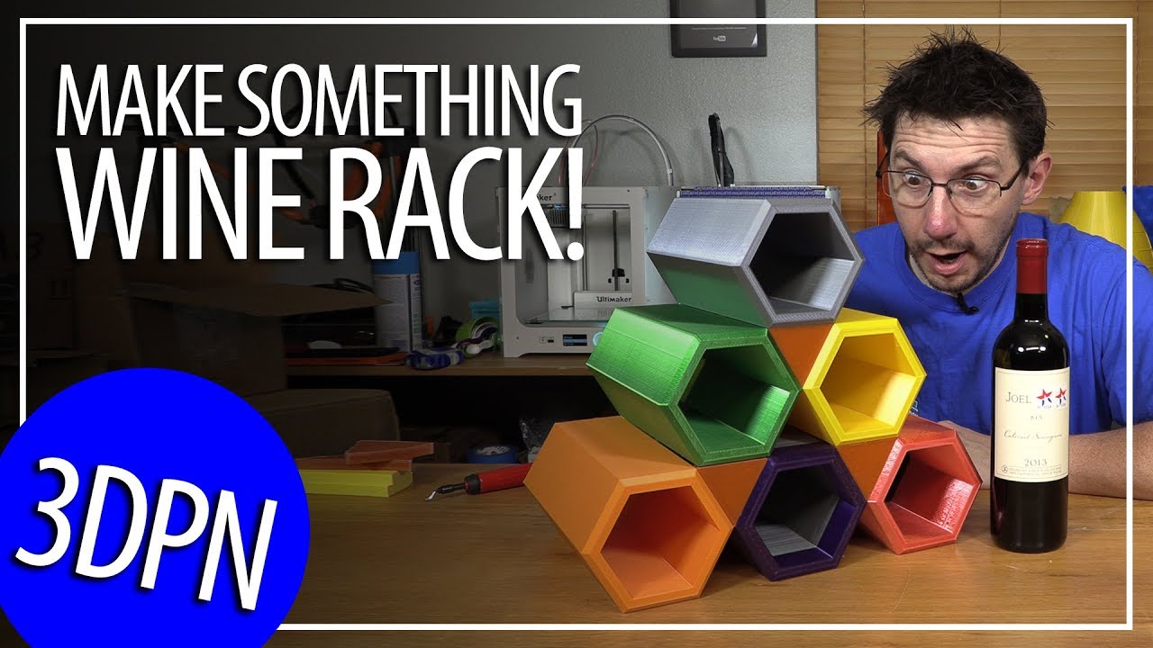 3D Printing a Make Inspired Wine Rack Using 9 3D Printers - YouTube