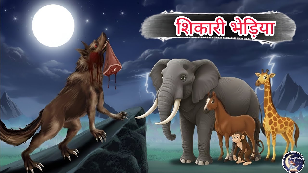 शिकारी भेड़िया जिसने डर फैलाकर पूरा जंगल तबाह कर दिया | bacho ki khani || moonlight tales 99 