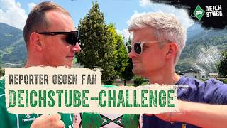 DeichStube-Challenge, Duell 1: Reporter vs. Werder-Fan - wer behält die Nerven beim Zielschießen?