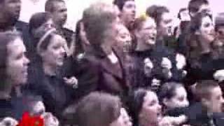 Raw Video: Choir Serenades Clinton