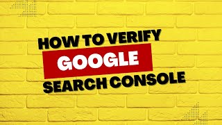 Create and verify Google Search Console with your domain
