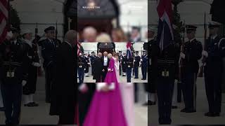 President Trump and First Lady participate in a greeting with KING CHARLES and QUEEN CAMILLA