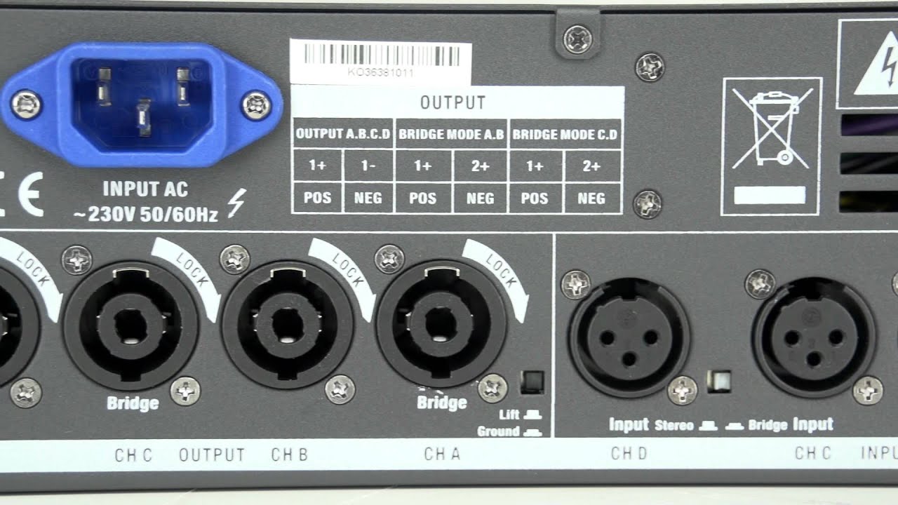 LD Systems DEEP2 4950 PA-Leistungsverstärker 4 x 810 W 4 Ohm