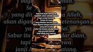 RENUNGAN ISLAMI "SABAR ADALAH CAHAYA BAGI ORANG BERIMAN" #shorts #motivasi #renunganjiwa #kehidupan