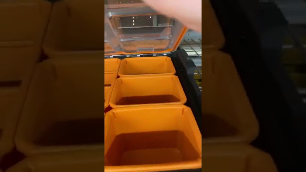 Checking out the Ridgid small parts organizer at Home Depot!