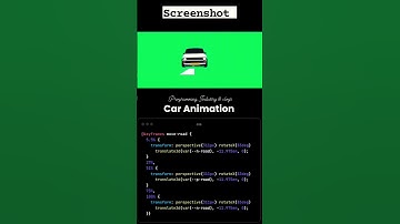 Create running car animation #coding #code