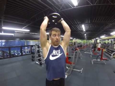 Plate Overhead Tricep Ext.