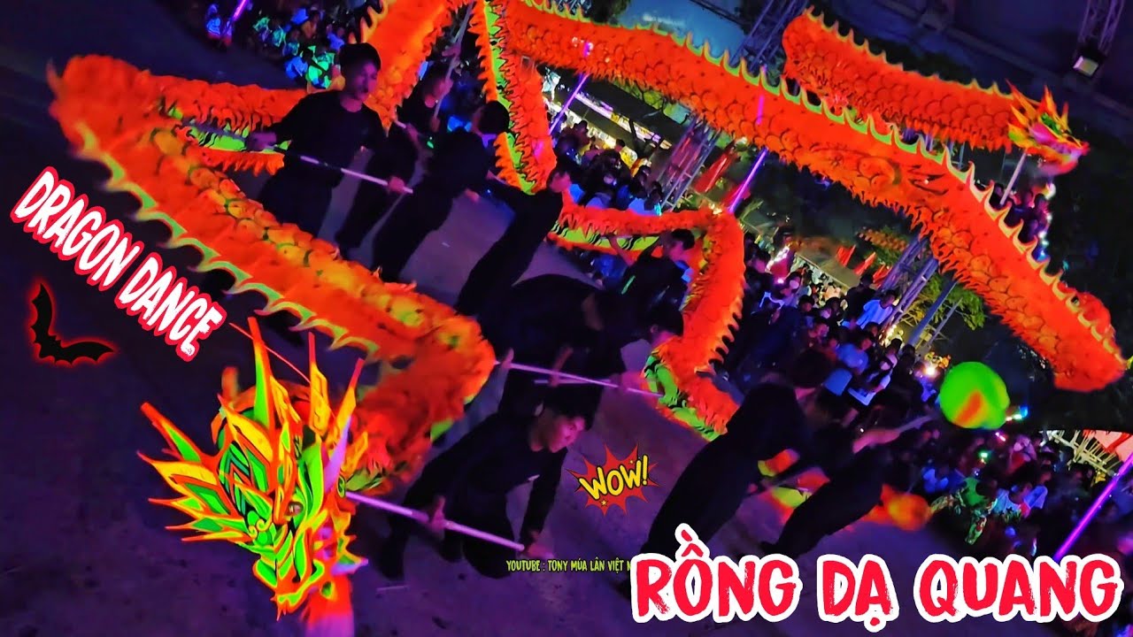 Múa Lân Rồng Dạ Quang Cực Đẹp 2024 / Đánh Trống Nhạc Lân Sư Rồng LSR Đỗ Công Tường / Lion Dance