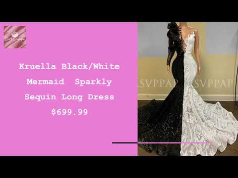 black white sequin dress