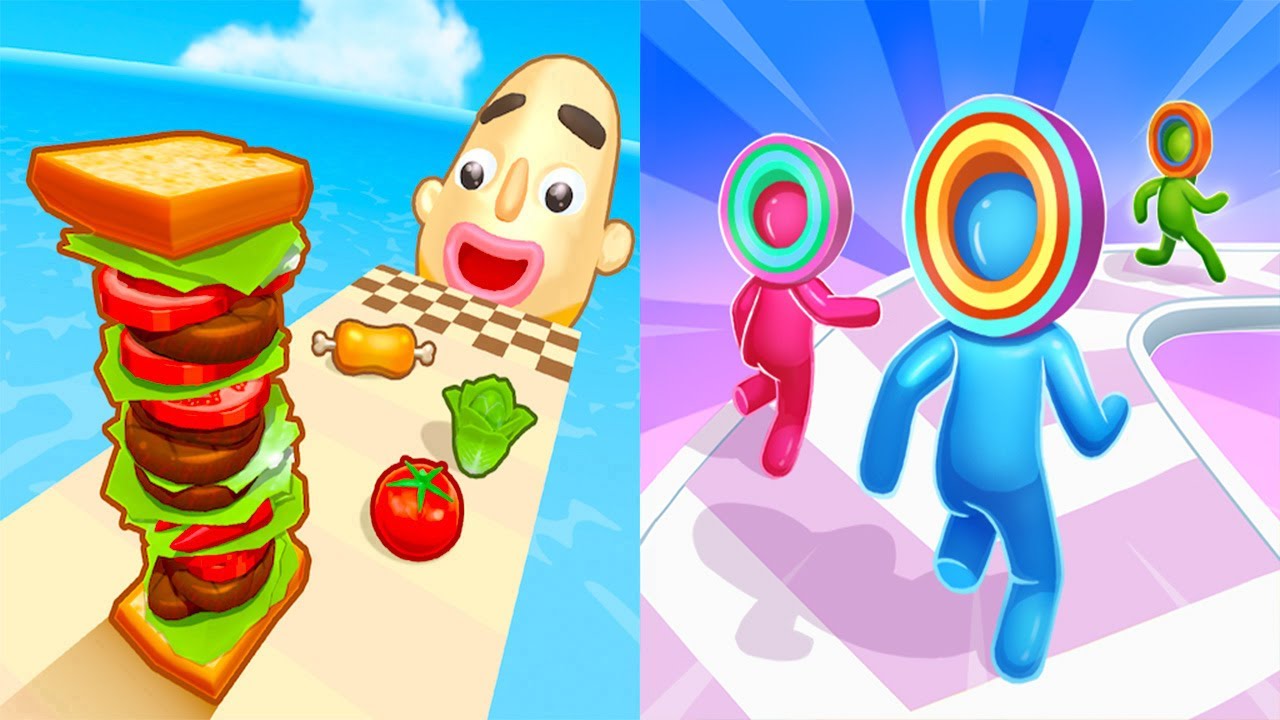 Sandwich Runner VS Layer Man 3D - All Levels Gameplay Android iOS Ep 1