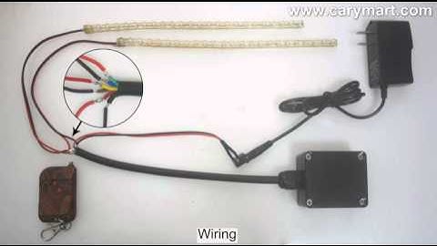 2 Channel 12V Power Output Toggle Mode Remote Control Kit Controls 2 LED Lamps