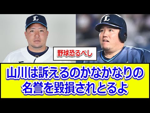 山川は訴えるのかなかなりの名誉を毀損されとるよ【なんJなんG反応】【2ch5ch】