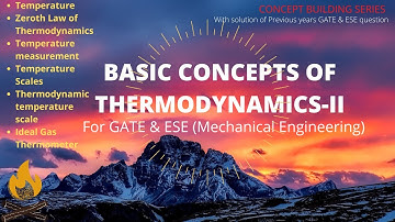 Basic Concepts of Thermodynamics -II for GATE/ESE/PSUs Exam With previous year questions🔥🔥🔥
