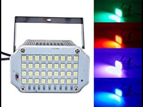 Mini Strobe Light Flashing DJ Disco Party Dance Lighting Speed Adjust 4 Colors 