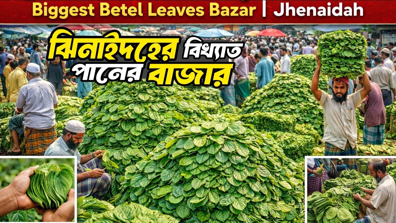 খুলনা বিভাগের সবচেয়ে বড় পান বাজার || Biggest Betel Leaves Bazar || Jhenaidah