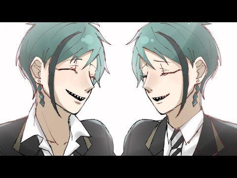 【手描き】リーチ兄弟でオ/レ／ン/ジ【ツイステ】