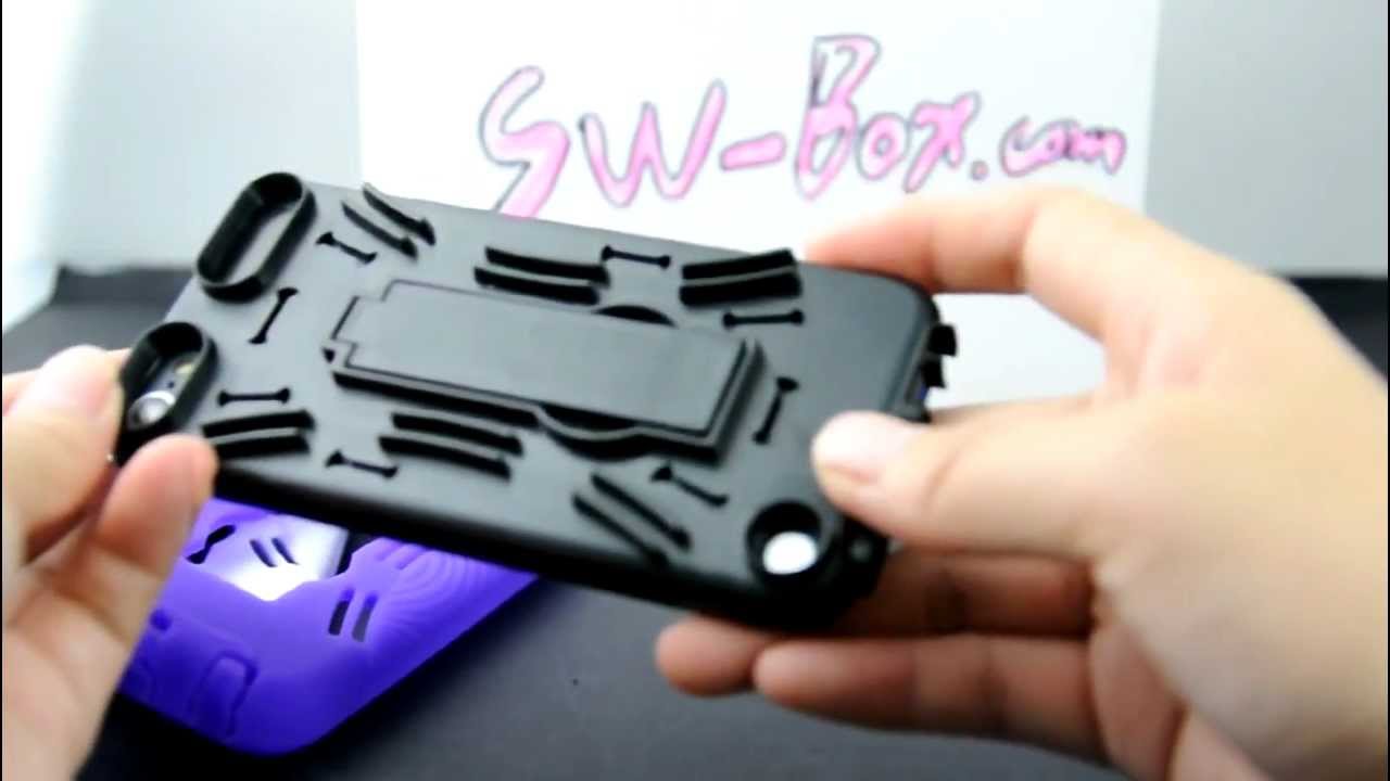 Robot 2 Layer Tough Hard Shell Stand Case for iPod Touch 5 iTouch 5