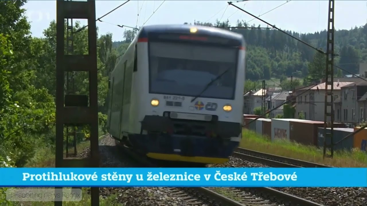 Protihlukové stěny u železnice v České Třebové
