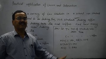 Set Theory (Lec-13) | Application of Set, Practical App. of Union and Intersection for two Sets