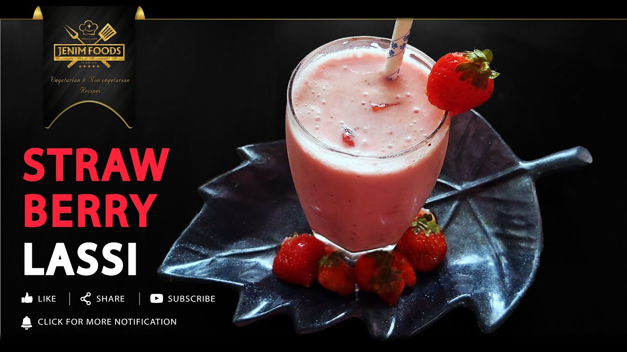 Strawberry Lassi Recipe |  Fresh Strawberry lassi  | Summer Drink