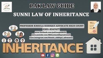 SUNNI LAW OF INHERITANCE | SUCCESSIONS Laws | MUSLIM LAWS