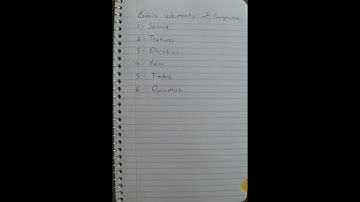 Basic elements of composition