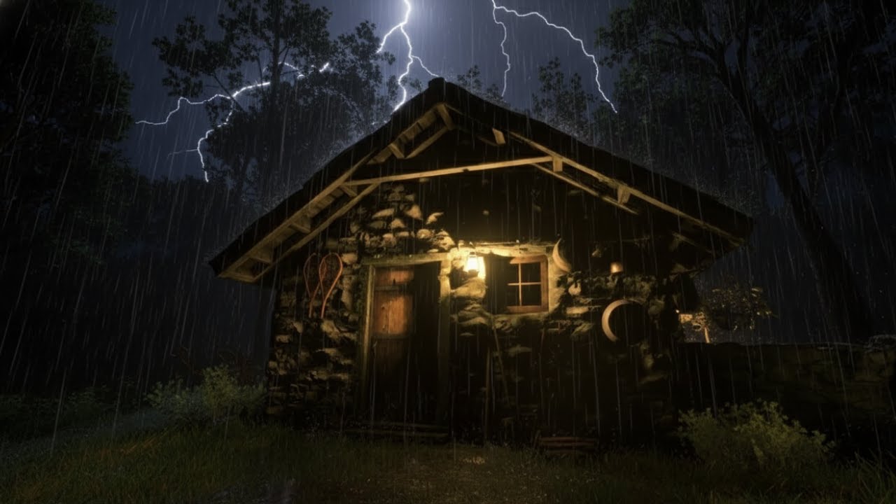 Midnight Rain in a Cozy Bedroom 🌧️ Relaxing Rain Sounds to Fall Asleep Fast