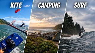 OREGON kitesurfing/surfing vlog. EP 2/5. POV big air kiting, POV surfing