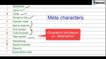 8. Master Regular Expressions - What are Meta Characters
