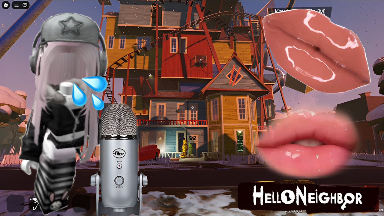 Roblox Hello Neighbor Fredbear ASMR 🧸😴 | Tingly Mouth Sounds (No Talking) 👄✨ | 4K 180FPS 🎮