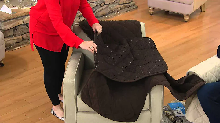 Sure Fit Microfleece Sofa Furniture Cover with Ric...