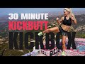 30 minute cardio kickboxing hiit  high impact  no equipment  no repeats