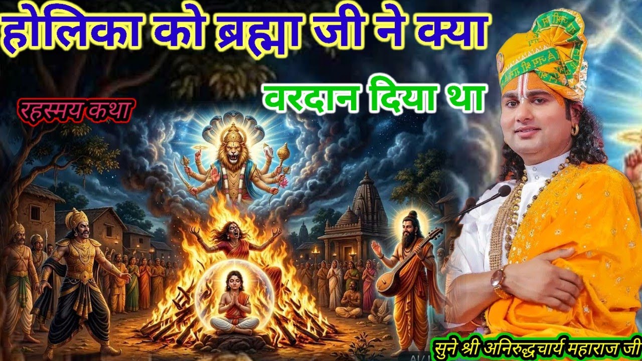 होलिका को ब्रह्मा जी ने क्या वरदान दिया था श्री अनिरुद्धचार्य महाराज जी श्री राम कथा