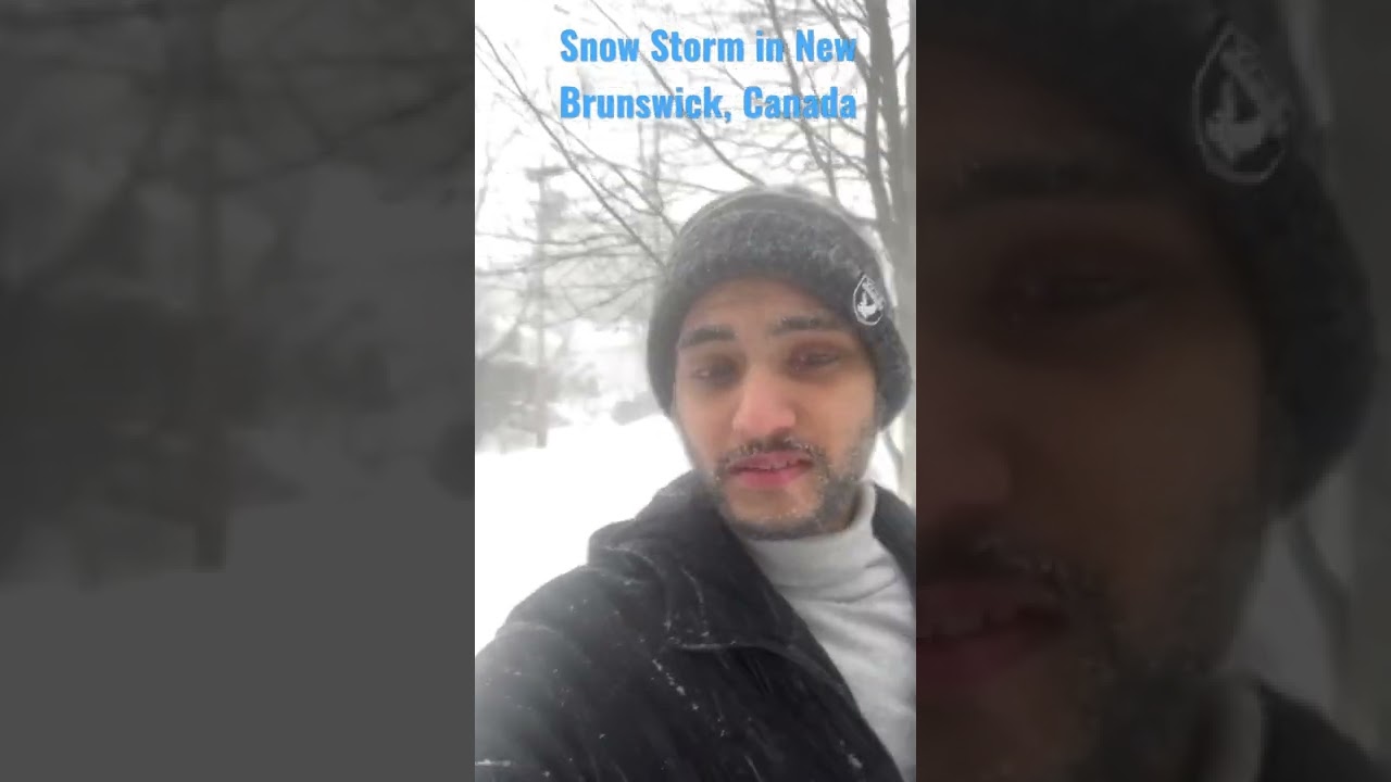 Extreme weather, snow storms in Fredericton, New Brunswick, Canada