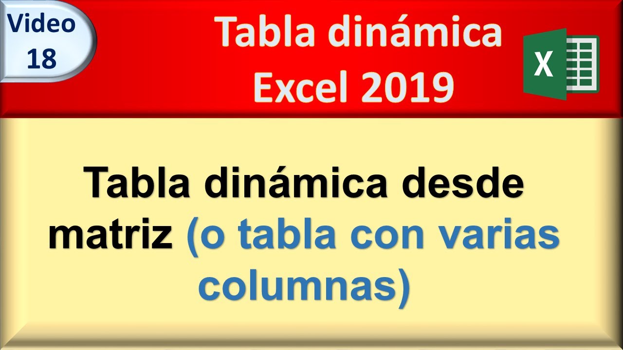 Como hacer tabla dinamica